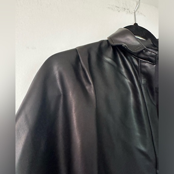 French Connection Faux Leather Long Sleeve Top - Picture 7 of 16